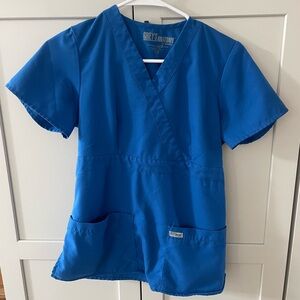 Grey's Anatomy Royal Blue Scrub Top